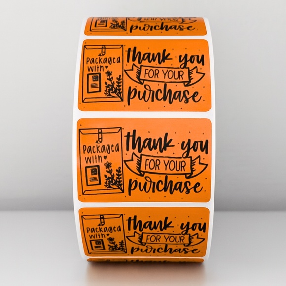Thank You for Your Purchase Stickers | Packaged With Love | Cute Packaging - Picture 8 of 11